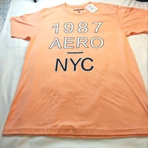 NWT Aeropostale Orange Short Sleeve Casual T Shirt Size XL